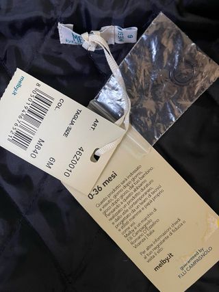 Giacca bimbo 6 mesi blu con cappuccio