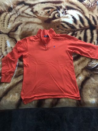 Polo Ralph Lauren Manga Larga Naranja