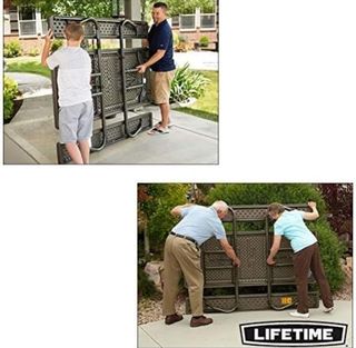 LIFETIME Mesa con bancos plegable
