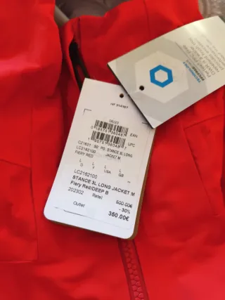 Chaqueta de esquí Salomon roja y negra