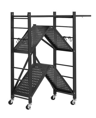 Estantería Plegable Metálica con Ruedas- VEVOR