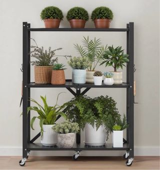 Estantería Plegable Metálica con Ruedas- VEVOR