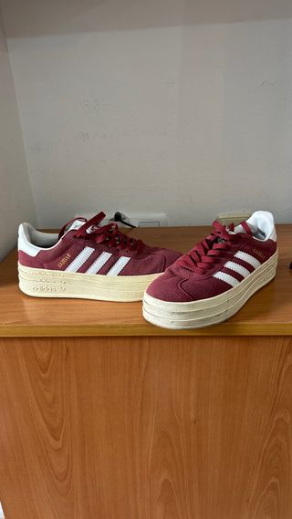 Zapatillas Adidas Gazelle Mujer Plataforma Rojas