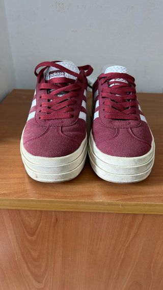 Zapatillas Adidas Gazelle Mujer Plataforma Rojas