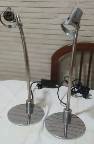 2 Lampade da Tavolo in Metallo