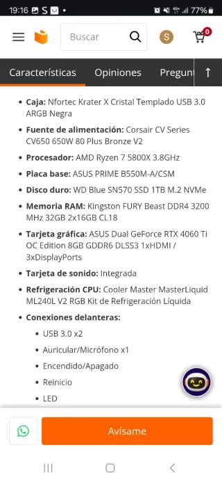 Ordenador Gaming Nfortec