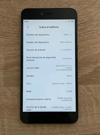 Xiaomi Redmi Note 5A Grigio Argento