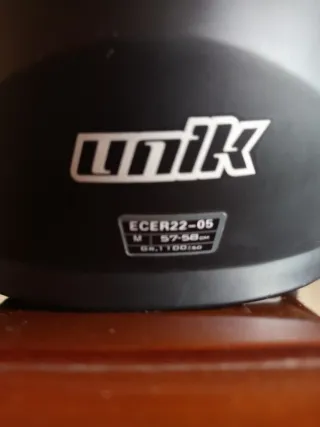 Casco Moto Unik Jet Talla M Negro