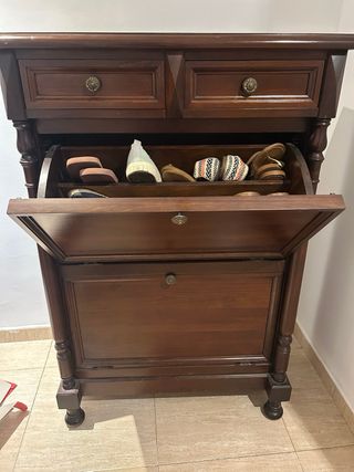 Mueble zapatero madera maciza gran capacidad