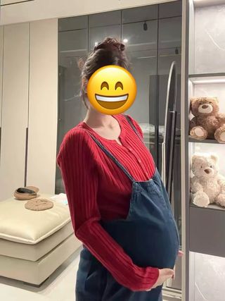 Conjunto premamá mono vaquero + camiseta