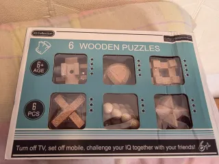 6 Puzzles de Madera IQ Collection