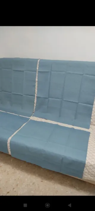 Cortinas azules de tela