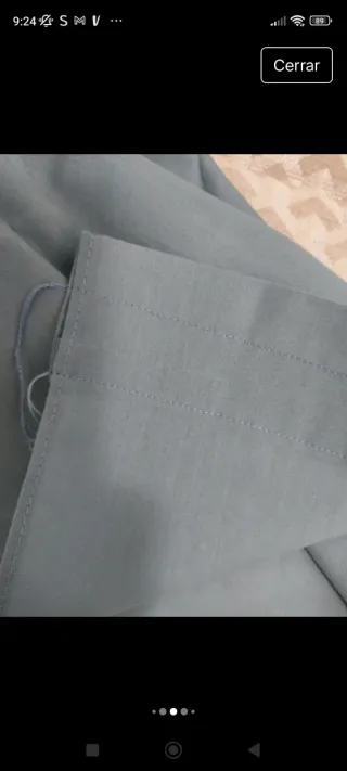 Cortinas azules de tela