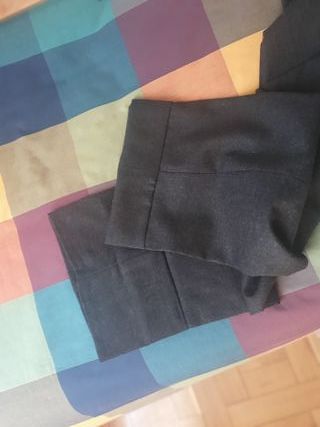 Pantalón Lana Gris marengo Massimo Dutti T.38