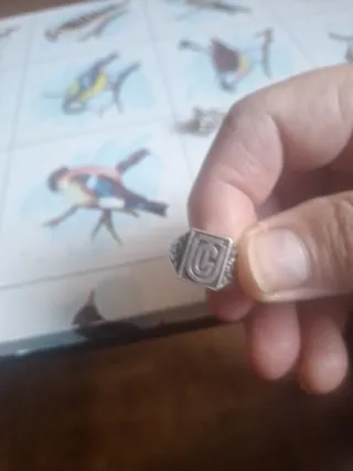 Anillo de plata con diseño