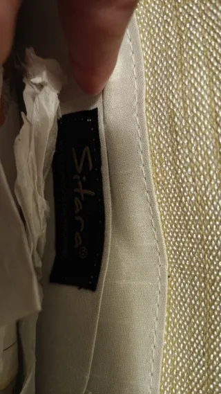 Bolso de fiesta original beige y dorado