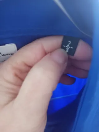 Camisa azul eléctrico manga larga hombre