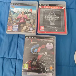 3 Giochi PS3: Skyrim, Far Cry 4, Gran Turismo 5