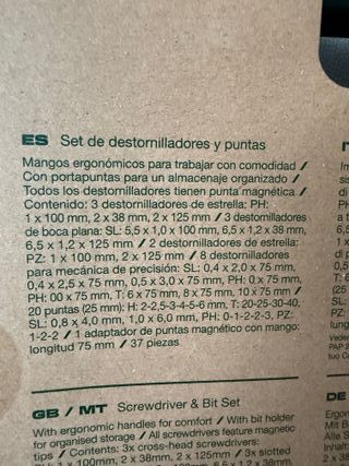 Set Destornilladores y Puntas Parkside