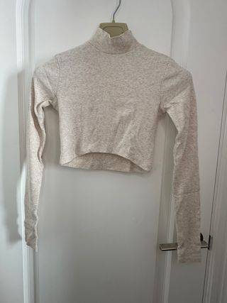 Camiseta Manga Larga beige pull&bear