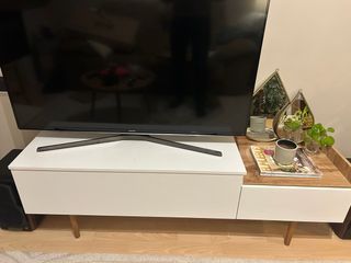 Mueble TV Nórdico Madera y Blanco