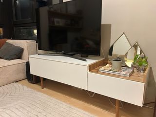 Mueble TV Nórdico Madera y Blanco
