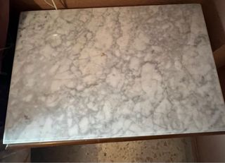 Cómoda y 2 mesitas de noche madera con mármol