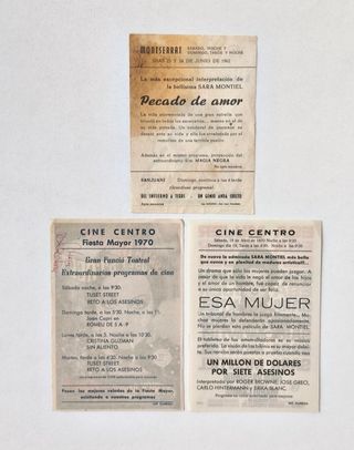 SARA MONTIEL PROGRAMAS DE MANO CINE