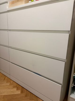 Cómoda Malm Ikea 4 cajones Blanca