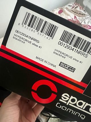 Botas Sparco Talla 41 Negras y Rojas