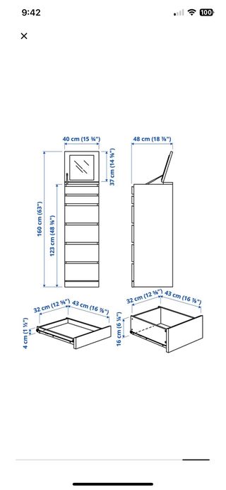 Cómoda tocador Malm Ikea Blanca