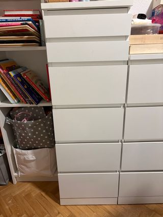 Cómoda Malm 6 cajones Ikea Blanca