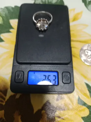 Anillo plata con brillante