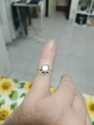 Anillo plata con brillante