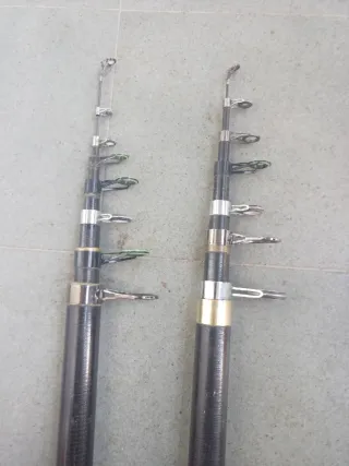 2 cañas de pescar telescópicas de 4,60