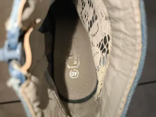 Stivaletti donna jeans con pizzo