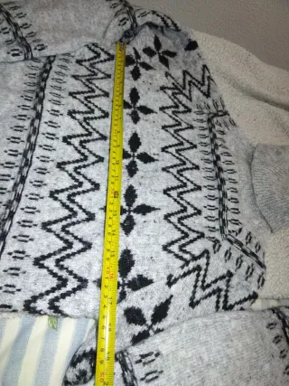 Jersey cuello alto mujer gris