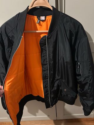 Chaqueta Bomber H&M Negra T.S