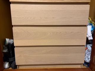 Cómoda Ikea MALM 3 cajones madera