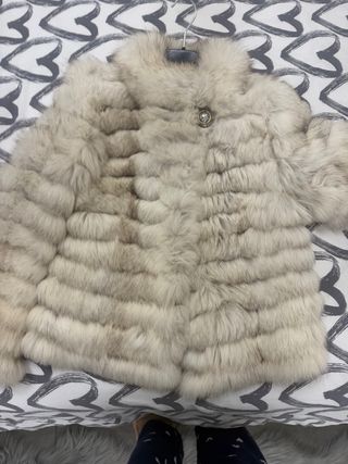 Pelliccia Grigio Bianco usata tre volte