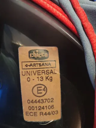 Maxi-Cosi Chicco 0-13 kg Roja. Grupo 0+.