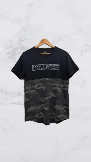Camiseta Hollister Camuflaje Negra