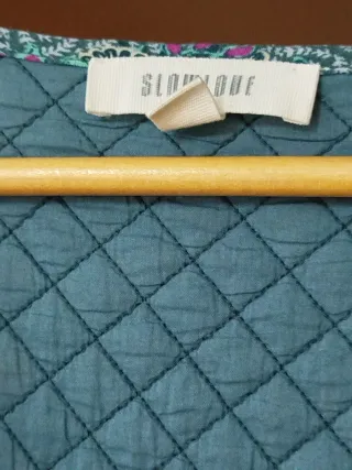 Vestido largo estampado floral azul y morado