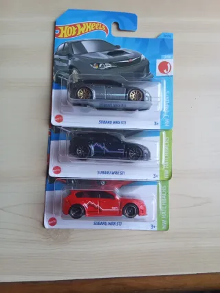 Hot Wheels Subaru WRX STI (3 coches)