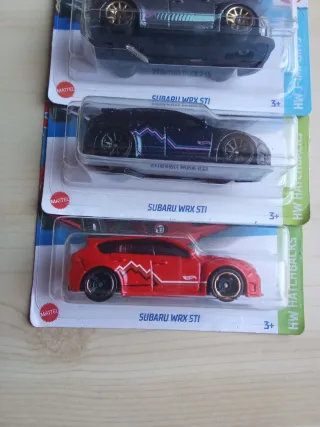 Hot Wheels Subaru WRX STI (3 coches)