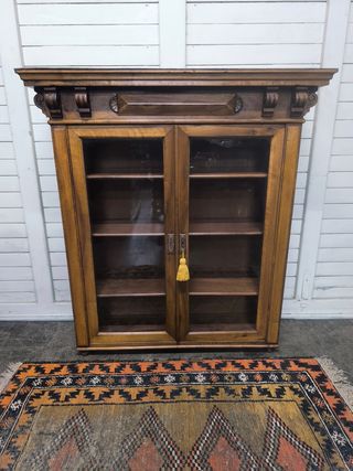 Vitrina antigua madera y cristal