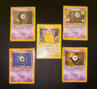 5 Carte Pokemon Vintage - Pikachu 1st Set Base