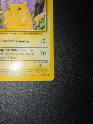 5 Carte Pokemon Vintage - Pikachu 1st Set Base