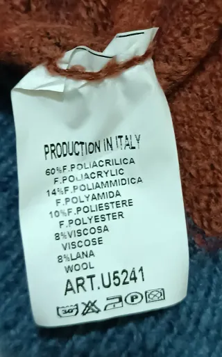 Jersey pico marrón y azul Talla XXL.