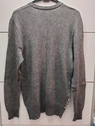 Maglione uomo lana vergine grigio